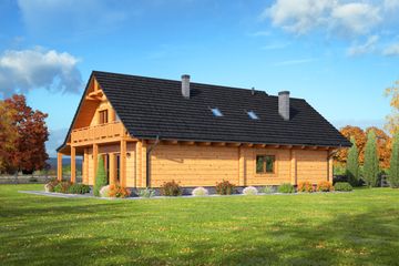 Projekt domu Osiek 43 dw (KRP2167) - projekt domu parterowego z poddaszem - Zdjęcie 2