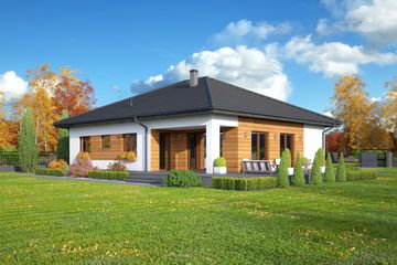  Projekt domu Arkowo+wynajem (KRP2168) - projekt domu parterowego - Zdjęcie 2