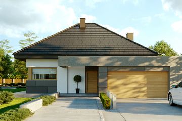  Projekt domu HomeKoncept 57 (KRX1075) - projekt domu parterowego z poddaszem - Zdjęcie 3