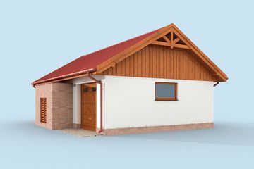  Projekt budynku gospodarczego G310 szkielet drewniany budynek gospodarczy (SLN2544) - projekt budynku parterowego - Zdjęcie 4