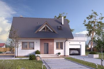  Projekt domu Bez 2 (BSA2144) - projekt domu parterowego z poddaszem - Zdjęcie 3