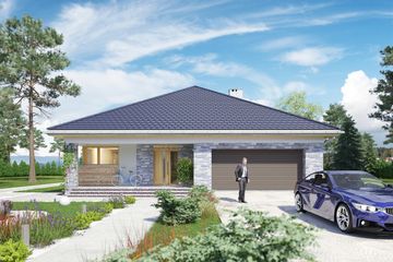  Projekt domu Kordian (1613) (KRD2763) - projekt domu parterowego - Zdjęcie 2