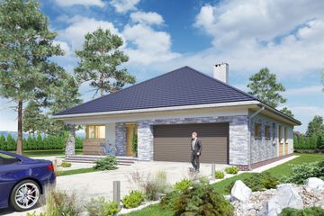  Projekt domu Kordian (1613) (KRD2763) - projekt domu parterowego - Zdjęcie 3