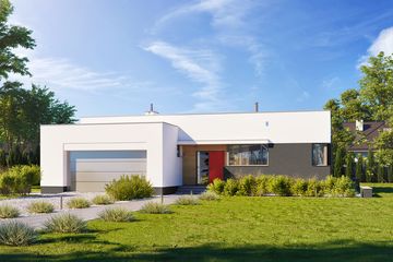  Projekt domu E-145 (WAX1122) - projekt domu parterowego - Zdjęcie 1