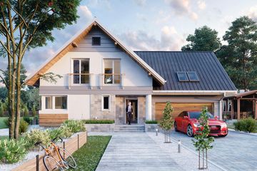  Projekt domu Zorza G2 (1621) (KRD2766) - projekt domu parterowego z poddaszem - Zdjęcie 2