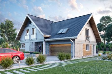  Projekt domu Zorza G2 (1621) (KRD2766) - projekt domu parterowego z poddaszem - Zdjęcie 3