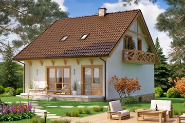  Projekt domu BW-32 wariant 2 -podp. (JGC1187) - projekt domu parterowego z poddaszem - Zdjęcie 2