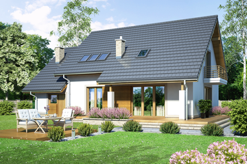  Projekt domu Tamarillo 6 (WOF1111) - projekt domu parterowego z poddaszem - Zdjęcie 2