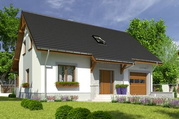  Projekt domu Inka IV z garażem 1-st. [A] (WRF1883) - projekt domu parterowego z poddaszem - Zdjęcie 1