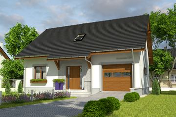  Projekt domu Inka IV z garażem 1-st. [A] (WRF1883) - projekt domu parterowego z poddaszem - Zdjęcie 3