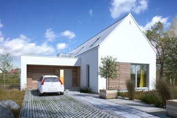  Projekt domu Z pomysłem 2 (WAW1102) - projekt domu parterowego z poddaszem - Zdjęcie 1