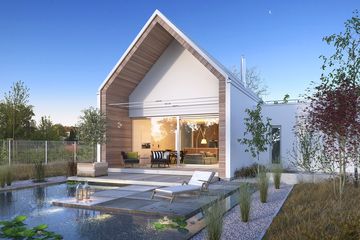  Projekt domu Z pomysłem 2 (WAW1102) - projekt domu parterowego z poddaszem - Zdjęcie 2