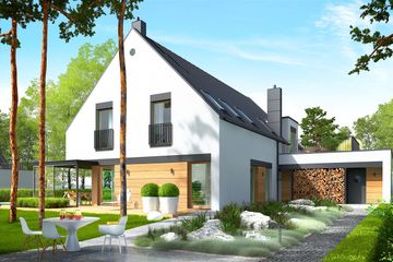  Projekt domu Teodor G2 (wersja C) energo (WRC2718) - projekt domu parterowego z poddaszem - Zdjęcie 2