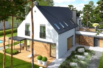 Projekt domu Teodor G2 (wersja C) energo (WRC2718) - projekt domu parterowego z poddaszem - Zdjęcie 4