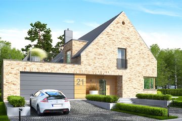  Projekt domu Teodor G2 (wersja B) energo (WRC2719) - projekt domu parterowego z poddaszem - Zdjęcie 1