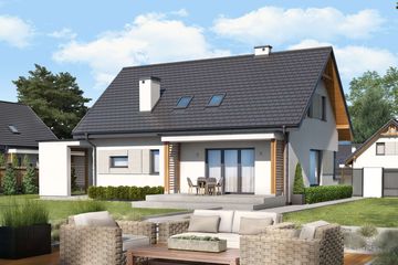  Projekt domu Trypolis 6 (SLN2546) - projekt domu parterowego z poddaszem - Zdjęcie 2