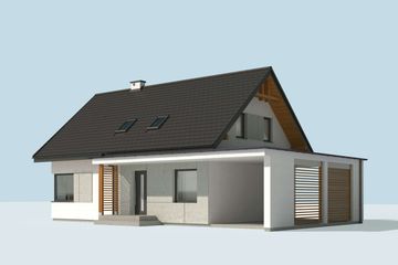  Projekt domu Trypolis 6 (SLN2546) - projekt domu parterowego z poddaszem - Zdjęcie 3