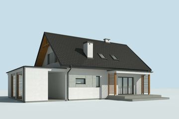  Projekt domu Trypolis 6 (SLN2546) - projekt domu parterowego z poddaszem - Zdjęcie 4