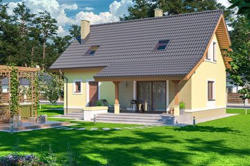  Projekt domu Amor (WOE1092) - projekt domu parterowego z poddaszem - Zdjęcie 3