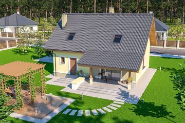  Projekt domu Amor (WOE1092) - projekt domu parterowego z poddaszem - Zdjęcie 4