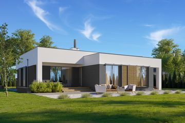  Projekt domu E-145 (WAX1122) - projekt domu parterowego - Zdjęcie 2