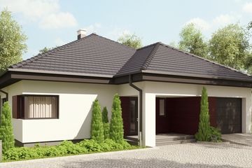  Projekt domu uA18v1 (WCB1030) - projekt domu parterowego - Zdjęcie 1