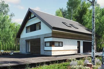  Projekt domu uA25 (WCB1041) - projekt domu parterowego z poddaszem - Zdjęcie 1