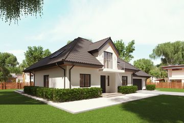  Projekt domu uA29 (WCB1044) - projekt domu parterowego z poddaszem - Zdjęcie 1