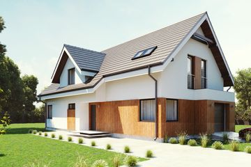  Projekt domu uA37 (WCB1053) - projekt domu parterowego z poddaszem - Zdjęcie 1