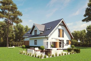  Projekt domu uA37 (WCB1053) - projekt domu parterowego z poddaszem - Zdjęcie 2