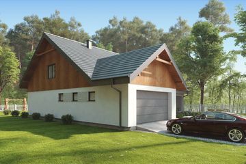  Projekt domu uA38 (WCB1054) - projekt domu parterowego - Zdjęcie 2