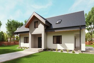  Projekt domu uA43 (WCB1058) - projekt domu parterowego z poddaszem - Zdjęcie 3