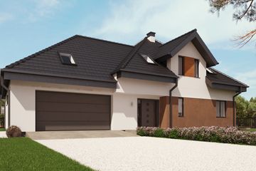  Projekt domu uA44 (WCB1059) - projekt domu parterowego z poddaszem - Zdjęcie 1