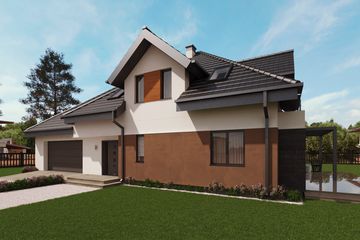  Projekt domu uA44 (WCB1059) - projekt domu parterowego z poddaszem - Zdjęcie 2