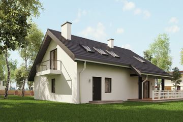  Projekt domu uA47 (WCB1063) - projekt domu parterowego z poddaszem - Zdjęcie 2