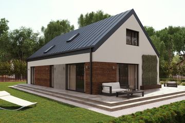  Projekt domu uA52 (WCB1067) - projekt domu parterowego z poddaszem - Zdjęcie 3