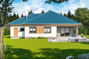  Projekt domu Tryton 2 (WOE1094) - projekt domu parterowego - Zdjęcie 4