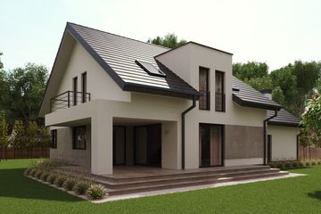  Projekt domu uA59 (WCB1074) - projekt domu parterowego z poddaszem - Zdjęcie 2