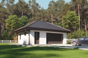  Projekt garażu uAG1 (WCB1075) - projekt garażu parterowego - Zdjęcie 3