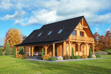  Projekt domu Hoczew 17 dw (KRP2169) - projekt domu parterowego z poddaszem - Zdjęcie 2