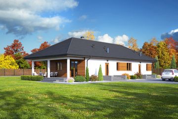  Projekt domu Piaskowice 22 (KRP2173) - projekt domu parterowego - Zdjęcie 1