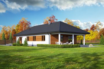  Projekt domu Piaskowice 22 (KRP2173) - projekt domu parterowego - Zdjęcie 2