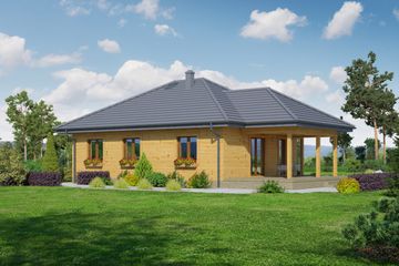  Projekt domu Piaseczno 3 dws (KRP2174) - projekt domu parterowego - Zdjęcie 2