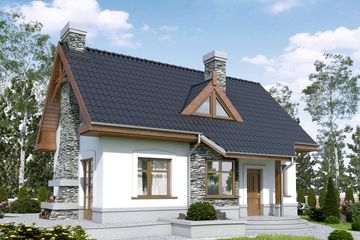  Projekt domu Agatka bez garażu [B] (WRF1029) - projekt domu parterowego z poddaszem - Zdjęcie 3