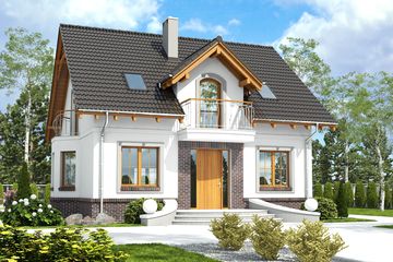  Projekt domu Dla Ciebie 5 bez garażu [B] (WRF1898) - projekt domu parterowego z poddaszem - Zdjęcie 1