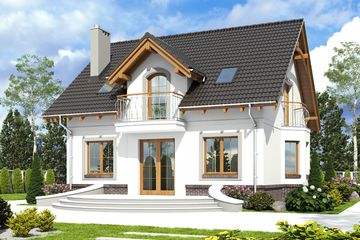  Projekt domu Dla Ciebie 5 bez garażu [B] (WRF1898) - projekt domu parterowego z poddaszem - Zdjęcie 2