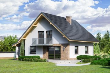  Projekt domu przy Oliwkowej 4 NH (KRK1508) - projekt domu parterowego z poddaszem - Zdjęcie 2