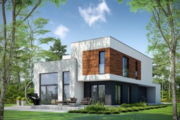  Projekt domu Współczesny D31 (WWB1029) - projekt domu z pełnym piętrem - Zdjęcie 2