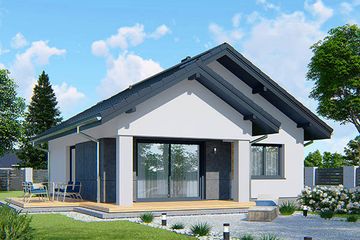  Projekt domu APS 301 (LUA1402) - projekt domu parterowego - Zdjęcie 2