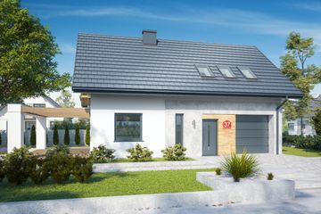  Projekt domu przy Alabastrowej 37 (KRK1512) - projekt domu parterowego z poddaszem - Zdjęcie 1